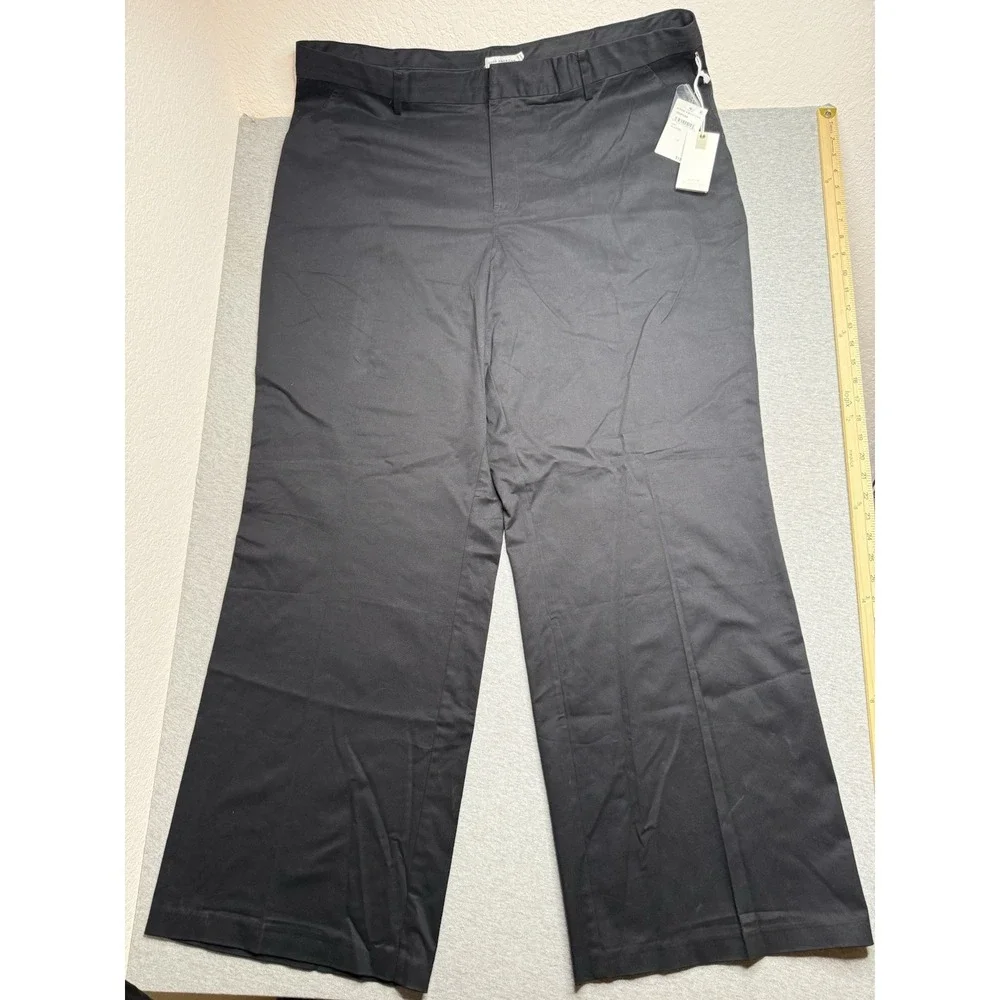 Good American Pants Womens 18 Brown Good Skate Trouser Casual Wide Leg NWT